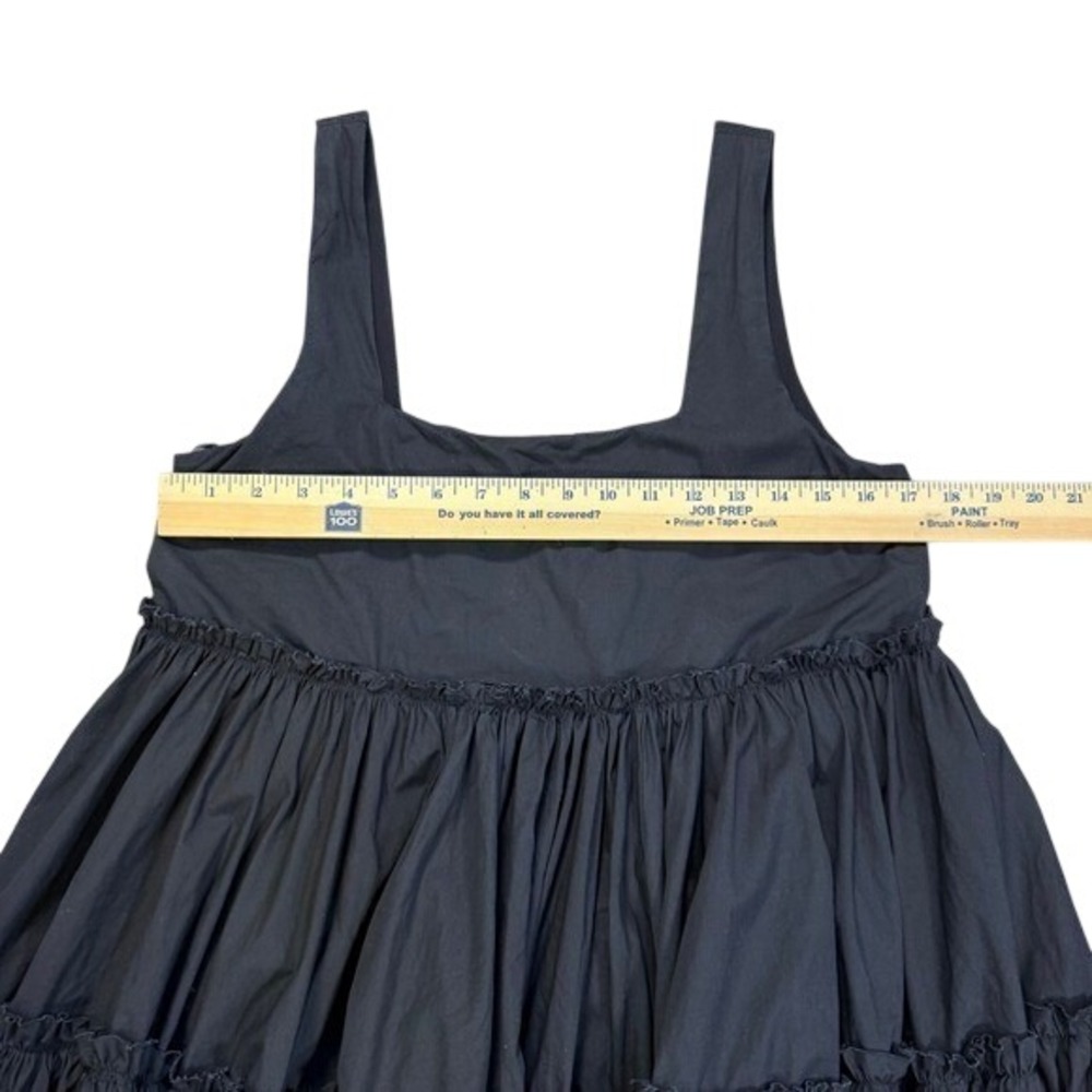 Black Tiered Babydoll‎ Mini Dress Flirty Flowy Boho Chic Summer Aesthetic Size S - Picture 4 of 7